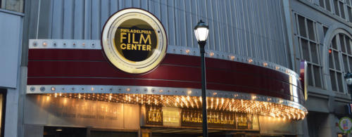 Phila Film Center - Marquee in evening